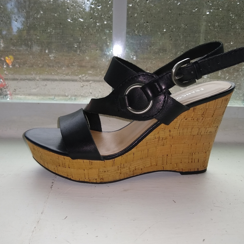 Franco Sarto Surprise Cork Platform Wedges
